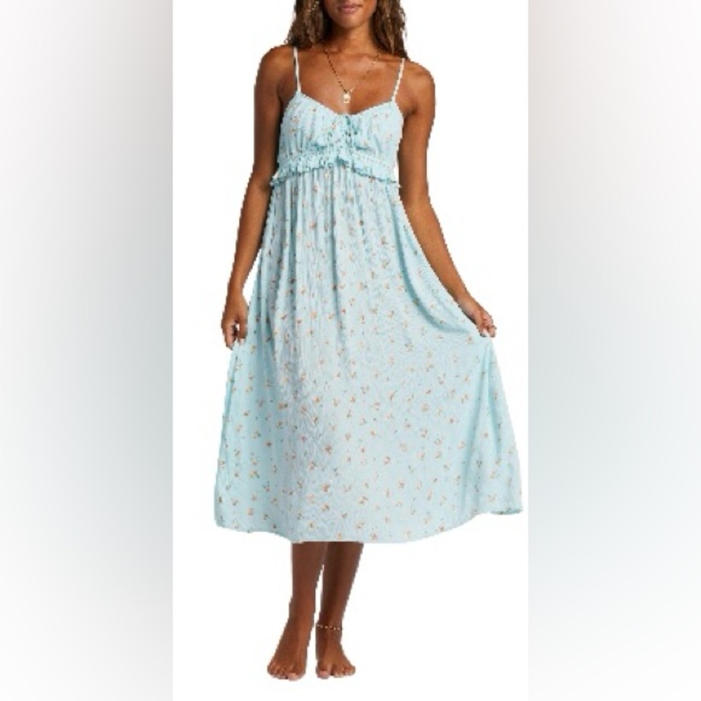 Billabong Sky Blue Floral Casual Dress